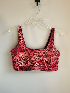 YITTY Pink and Orange Leopard-Print Bralette